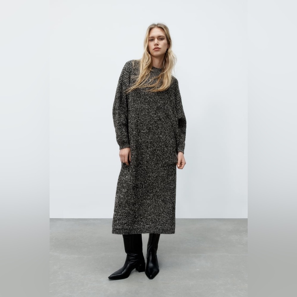 Zara KNIT MIDI DRESS